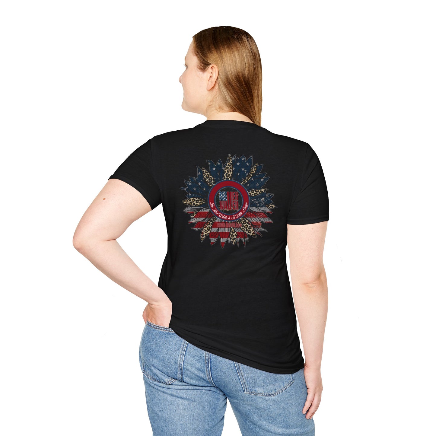 Never Waver Be Red White and A Little Bougie Unisex Soft style T-Shirt