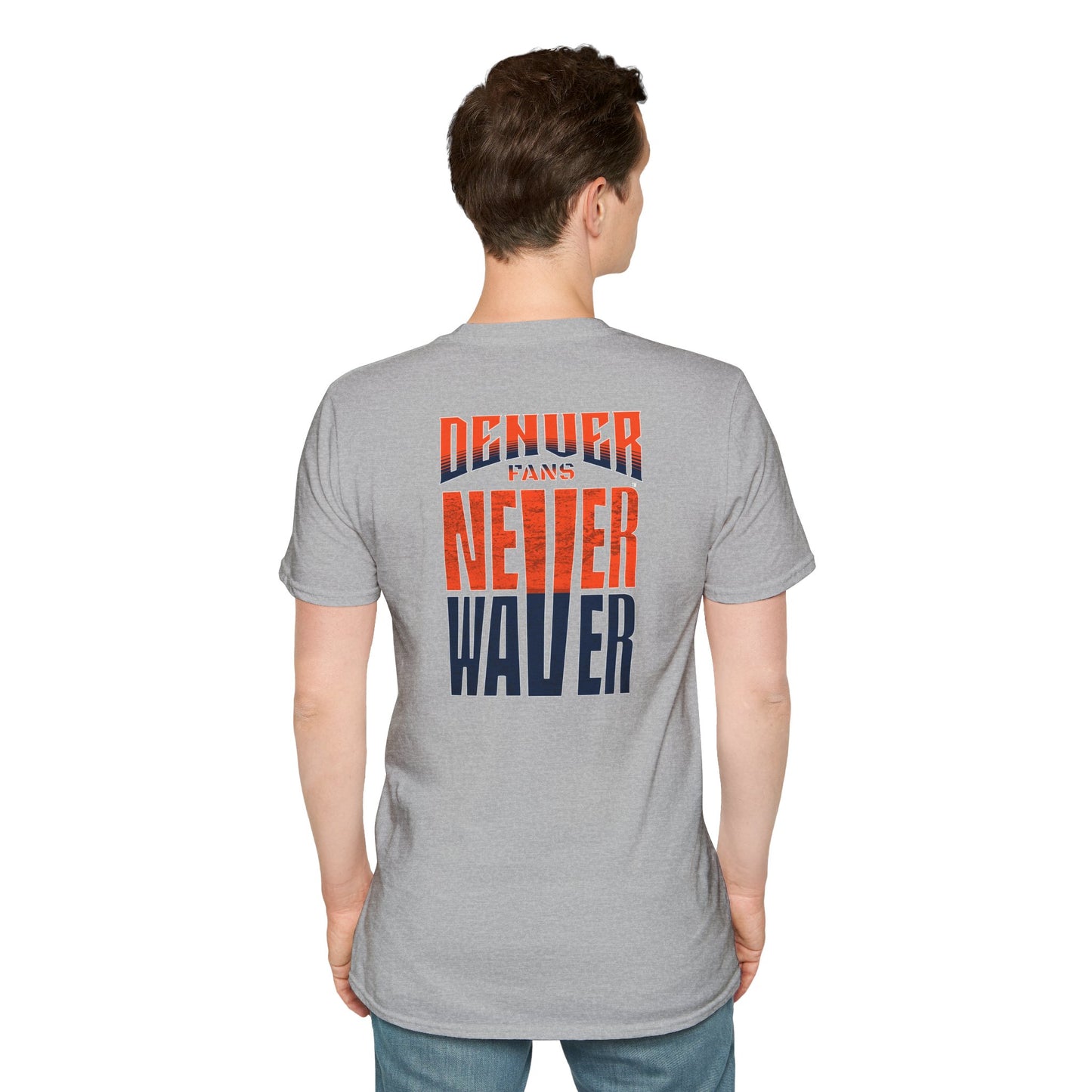 Denver Fans Never Waver Unisex Softstyle T-Shirt