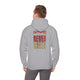 San Francisco Fans Never Waver Hoodie w Leopard Football - Unisex Heavy Blend Sweatshirt by Printify