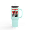 Tampa Bay Fans Never Waver with leopard football Insulated Travel Mug, 40oz