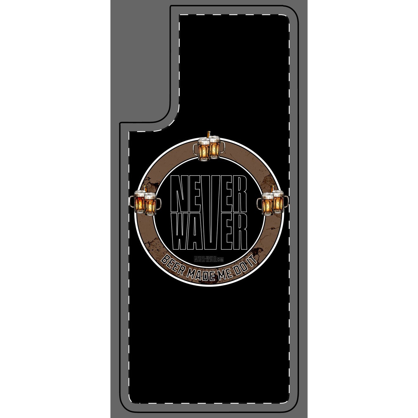 Never Waver Beer Made Me Do It Phone Skin - Beer Lover's Accessory
