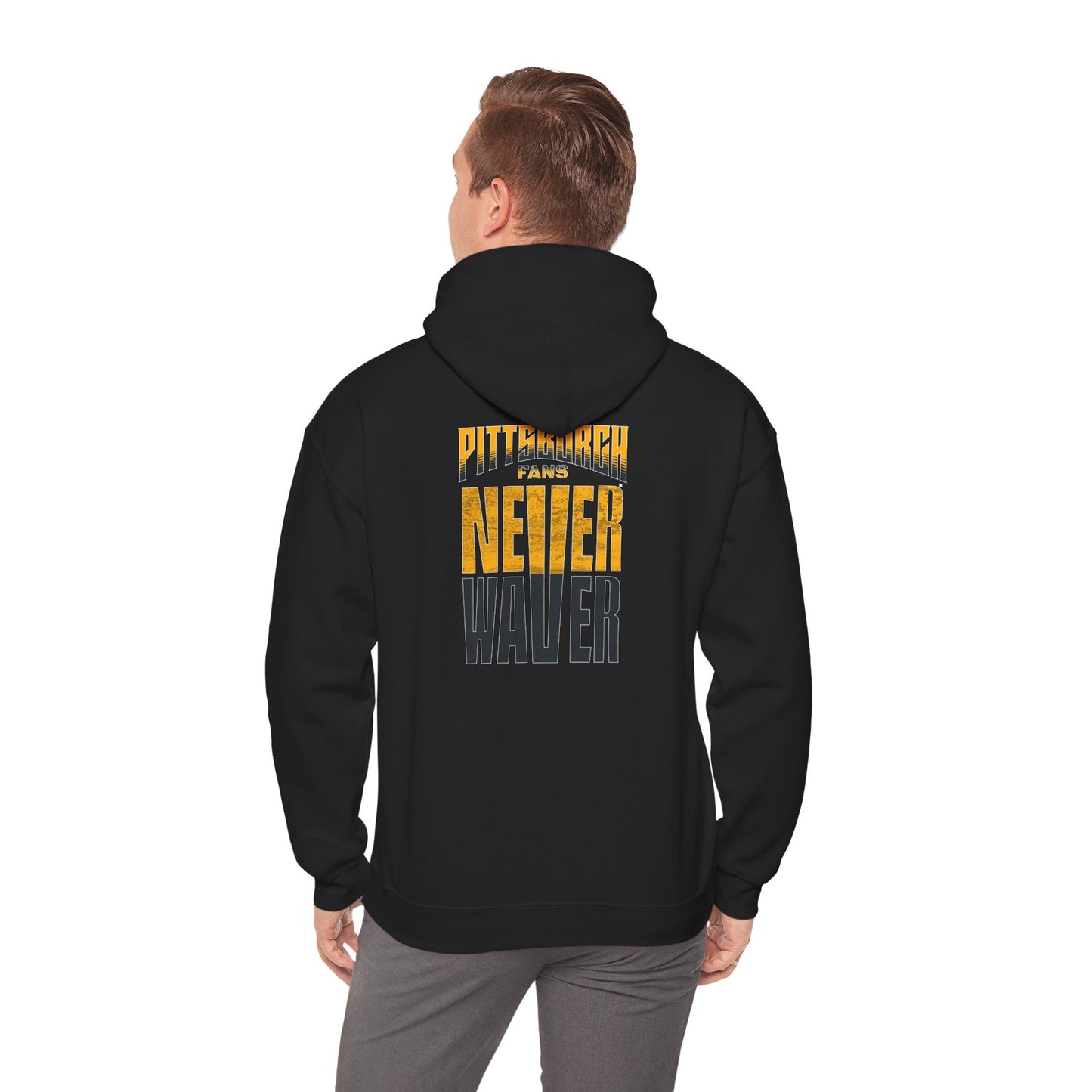 Pittsburgh Fans Never Waver Unisex Heavy Blend™ Hooded Sweatshirt