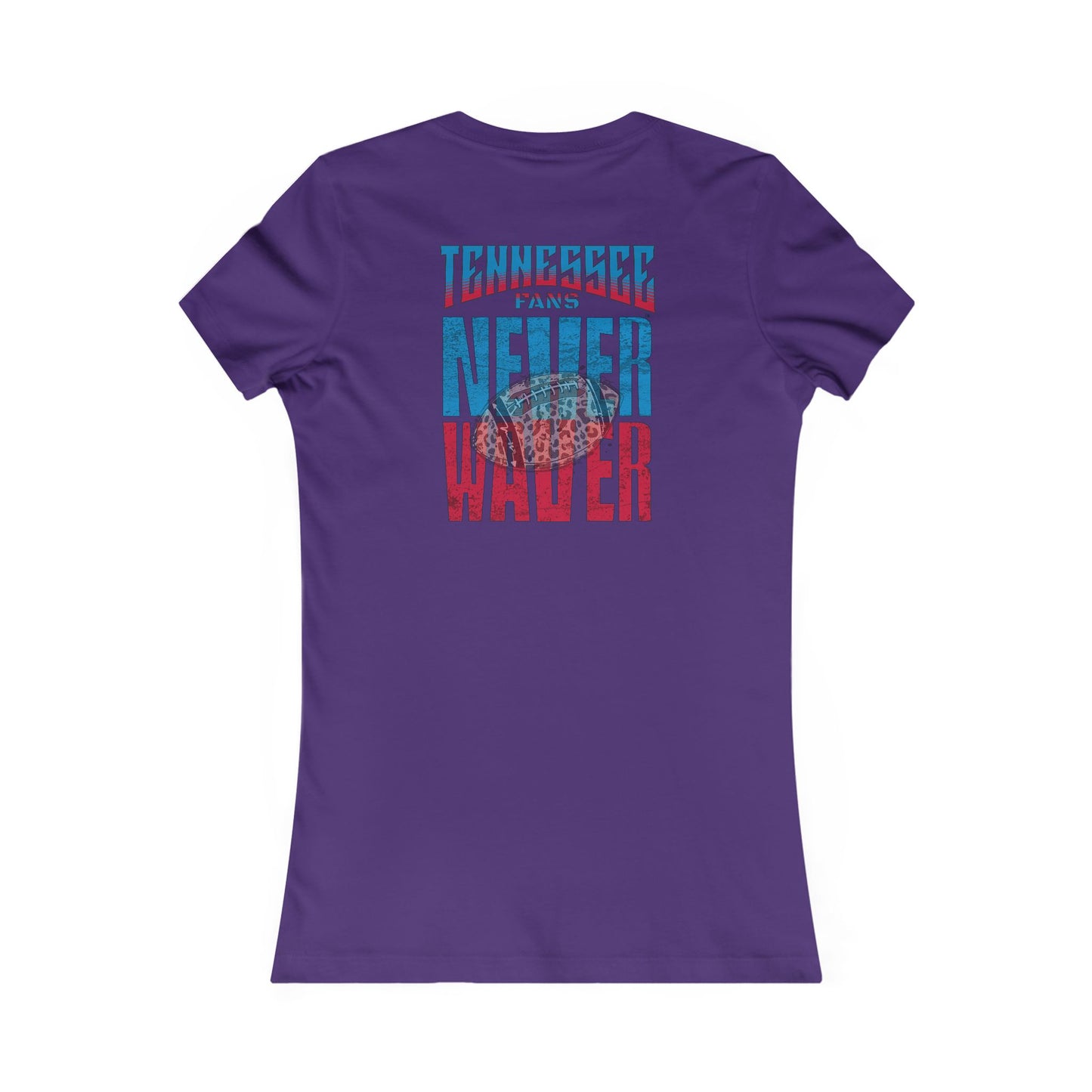 Tennessee Fans Never Waver W-Leopard Football Women's Favorite Tee