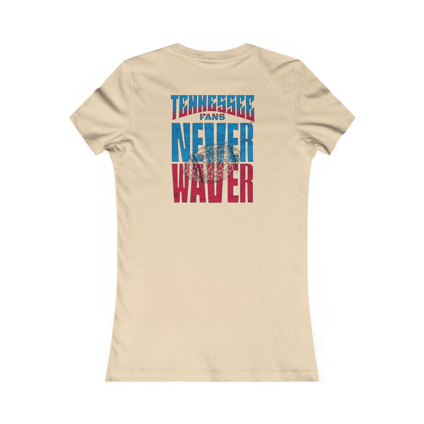 Tennessee Fans Never Waver W-Leopard Football Women's Favorite Tee