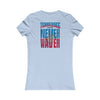 Tennessee Fans Never Waver W-Leopard Football Women's Favorite Tee
