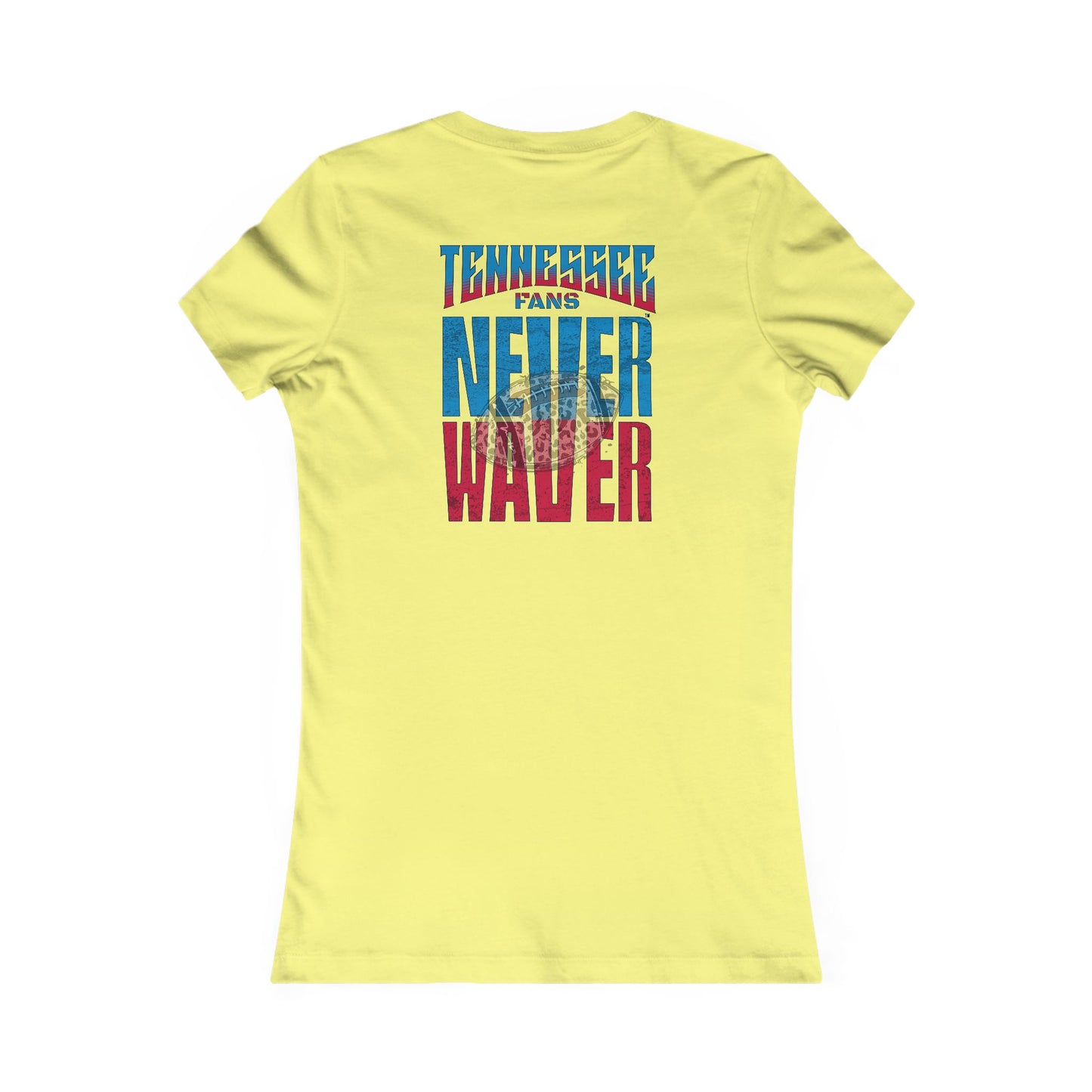 Tennessee Fans Never Waver W-Leopard Football Women's Favorite Tee