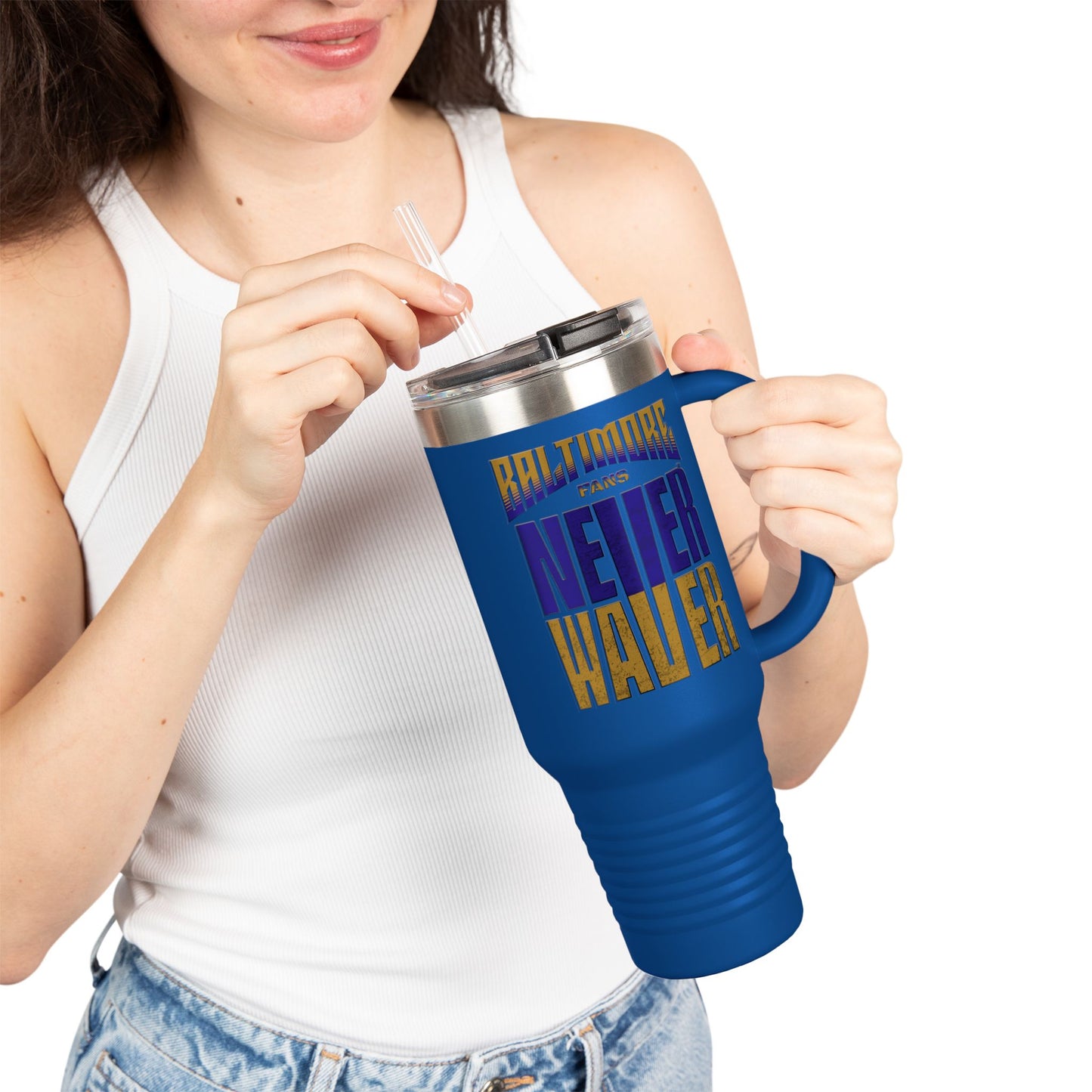 Baltimore Fans Never Waver Insulated Travel Mug, 40oz