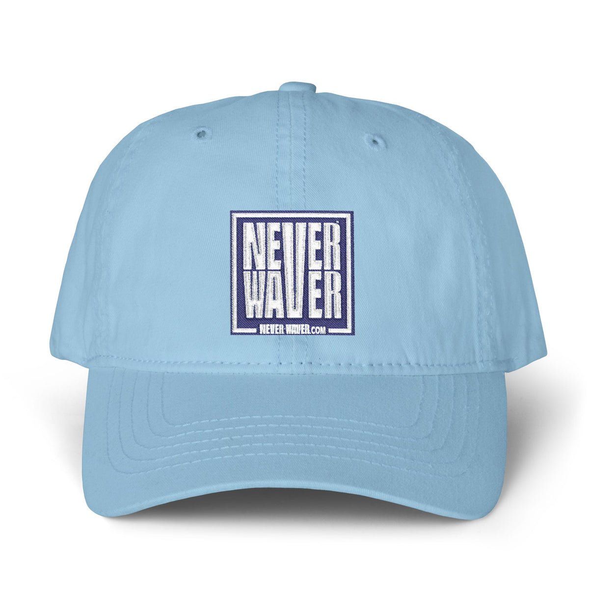 Never Waver  Women's Pigment-Dyed Cap with Fashion Undervisor (Embroidery)