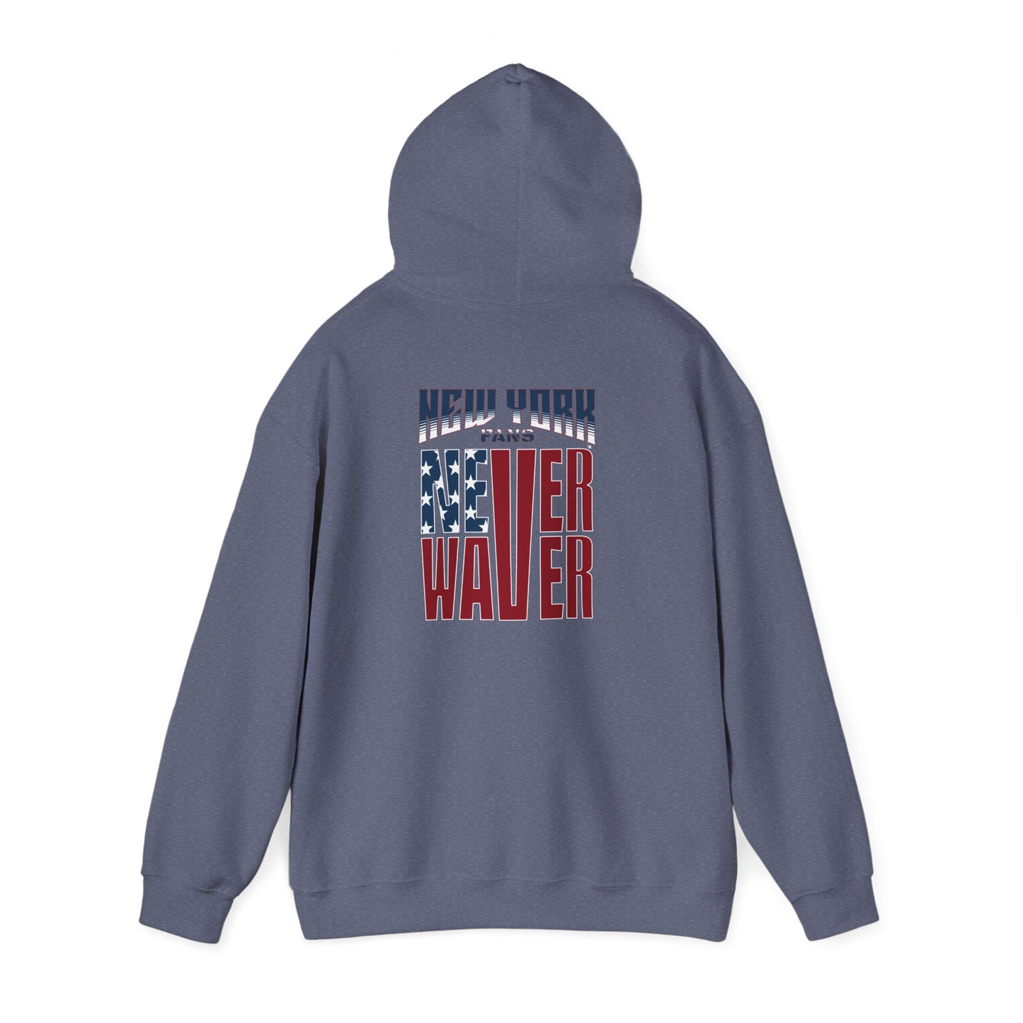 'New York Fans Never Waver' American Flag Design Unisex Heavy Blend™ Hoodie
