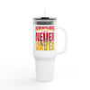 Kansas Fans Never Waver W-Leopard Football Insulated Travel Mug, 40oz