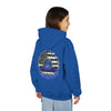 Never Waver Always Back The Blue  Vintage-Inspired Youth Hoodie with American Flag Design