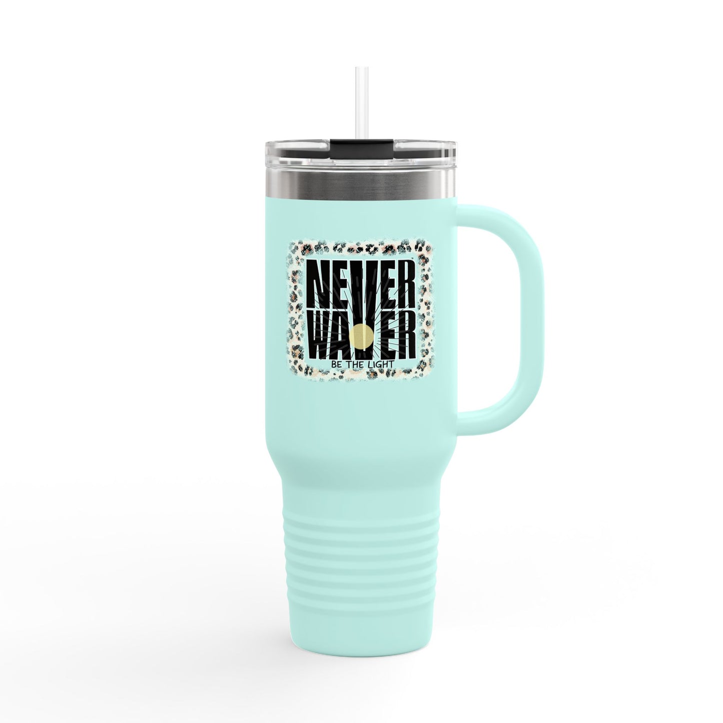 NEVER WAVER Be The Light Insulated Travel Mug, 40oz