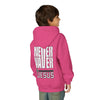 Youth Jesus Hoodie - "Never Waver” Jesus bold, eye-catching design that reflects a steadfast faith and confidence in Christ. " Sweatshirt for Young Jesus Lovers