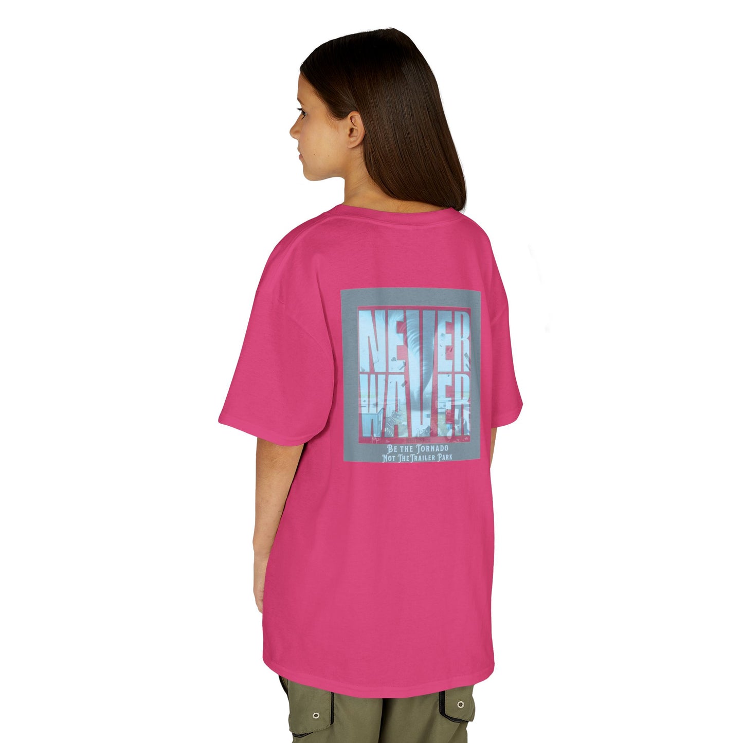 Never Waver Be The Tornado Not the Trailer Park  Kids Heavy Cotton™ Tee