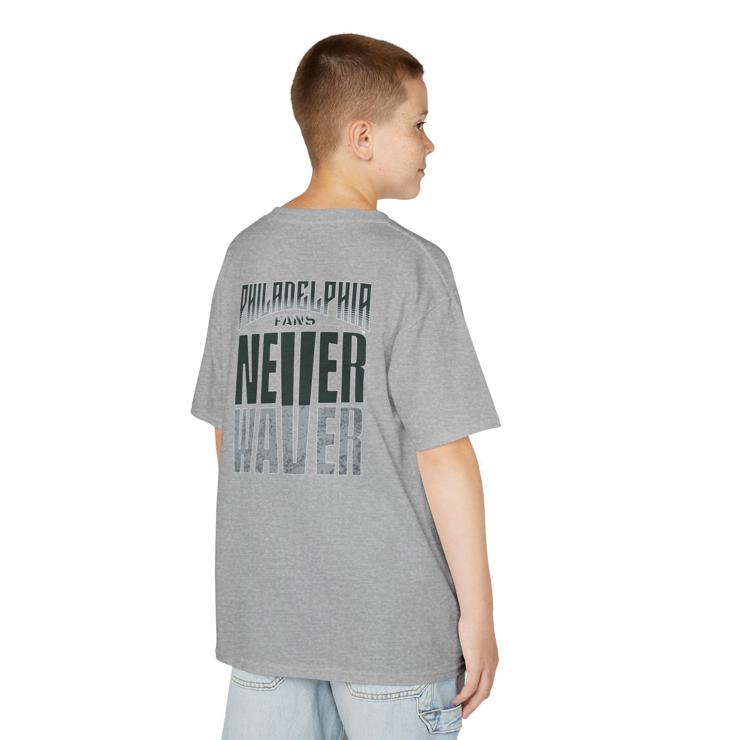 Philadelphia Fans Never Waver Kids Heavy Cotton™ Tee