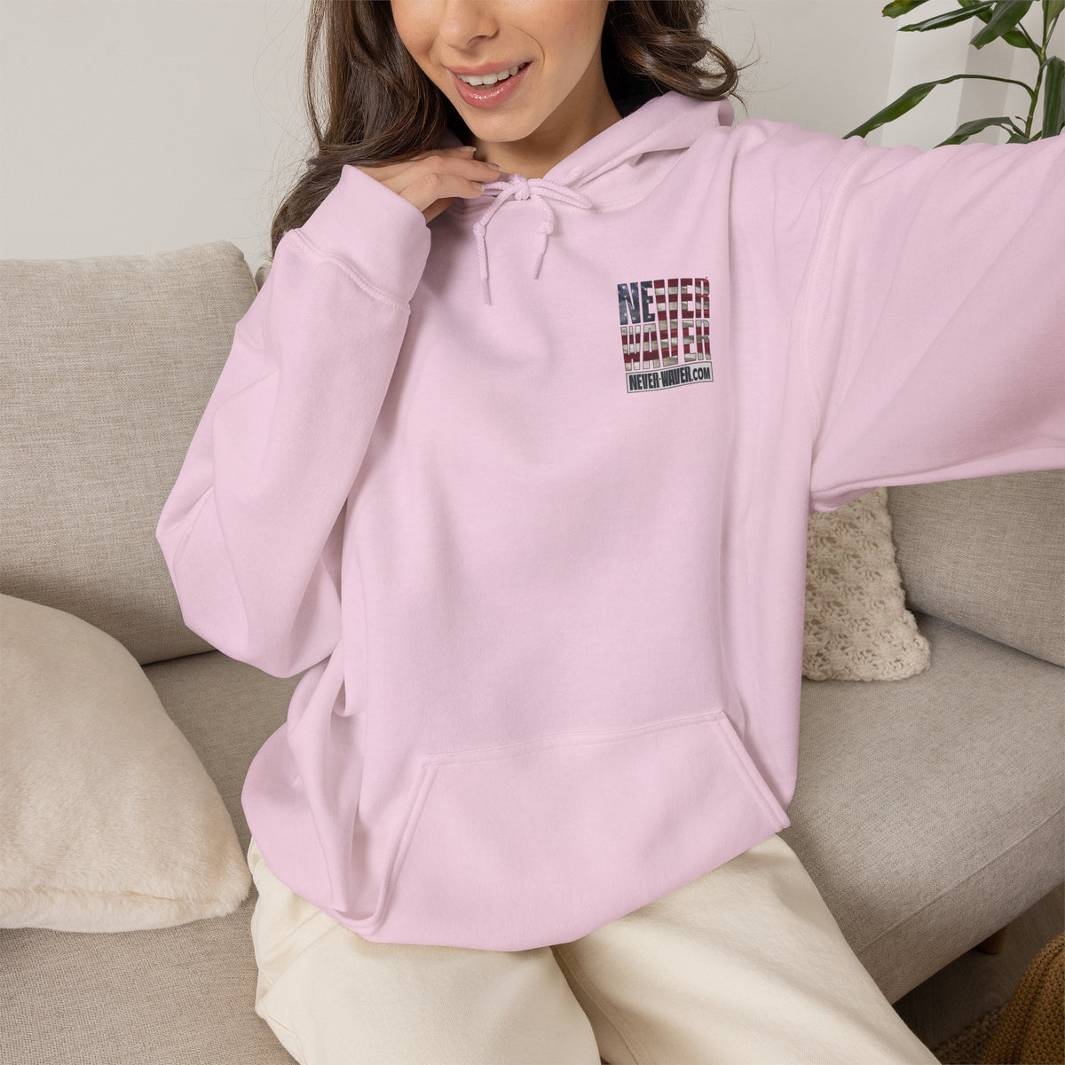 Never Waver® Earn It Hoodie | Old-School Backbone