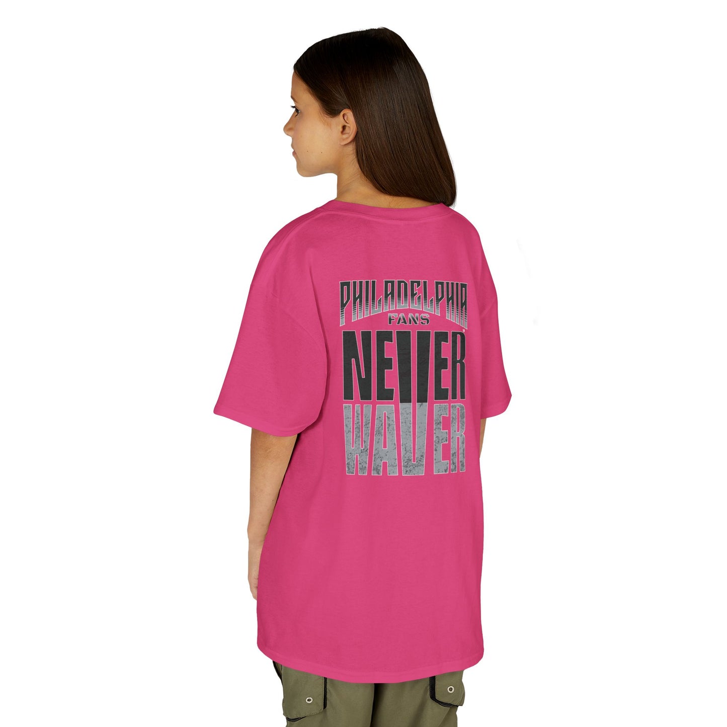 Philadelphia Fans Never Waver Kids Heavy Cotton™ Tee