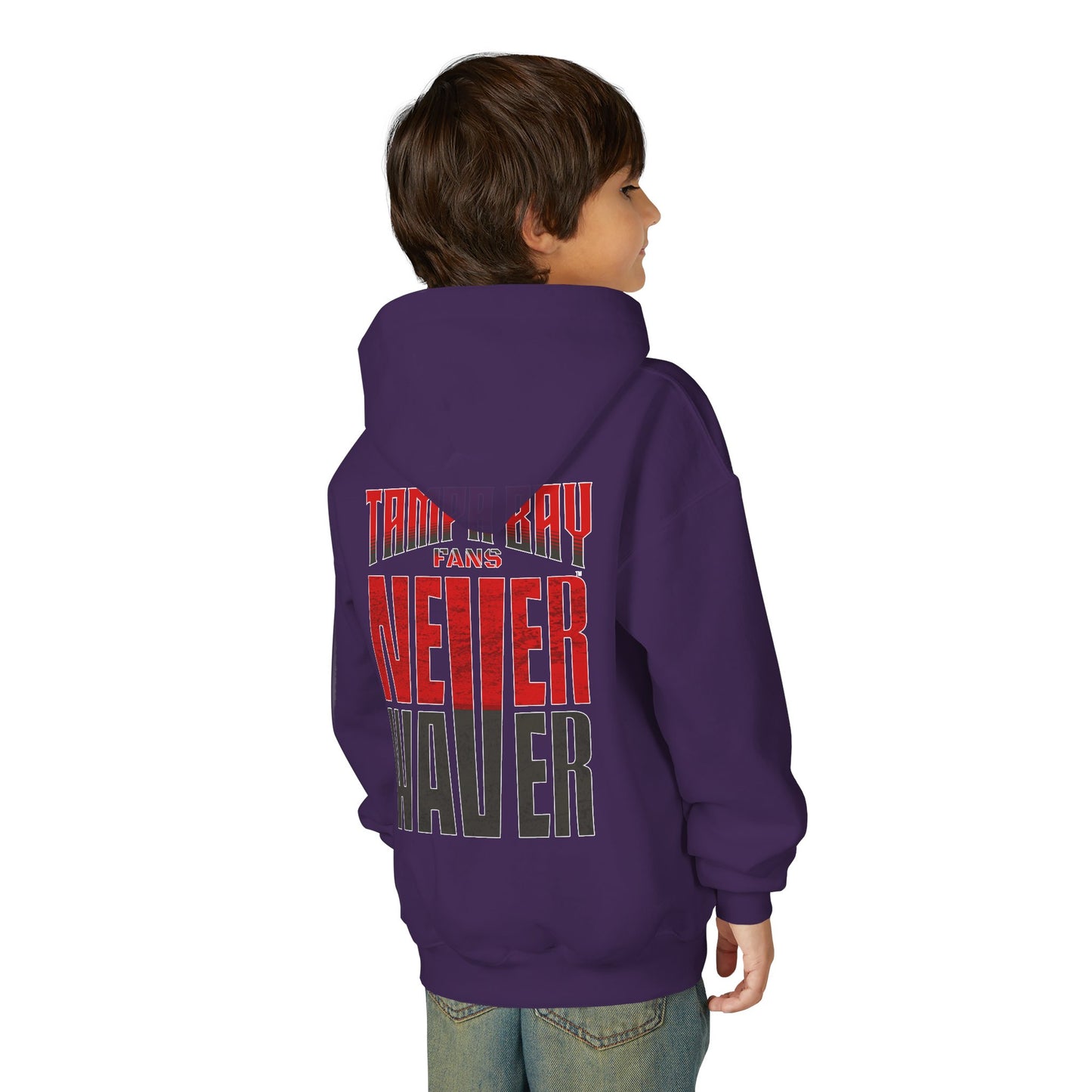 Tampa Bay Fans Never Waver Youth Heavy Blend Hoodie - Sweatshirt