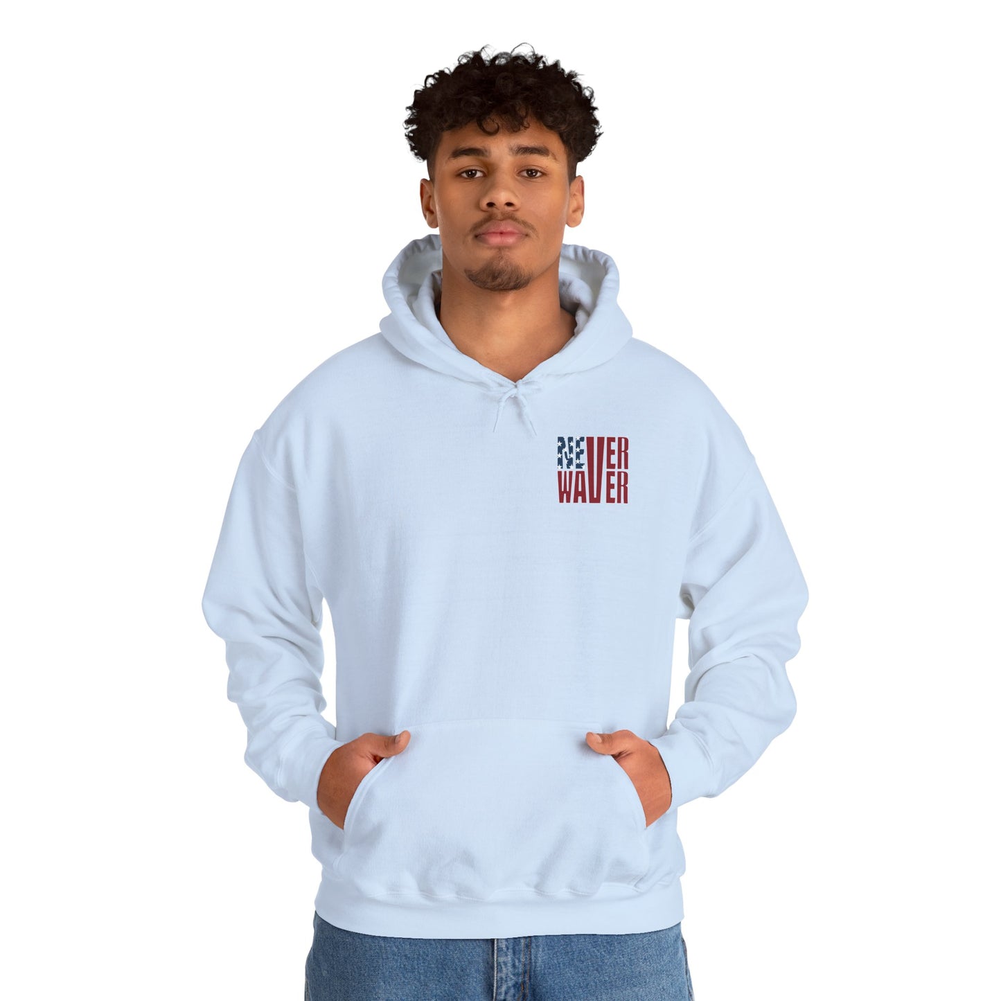 'New York Fans Never Waver' American Flag Design Unisex Heavy Blend™ Hoodie