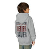 Atlanta Fans Never Waver Youth Heavy Blend Hooded Sweatshirt