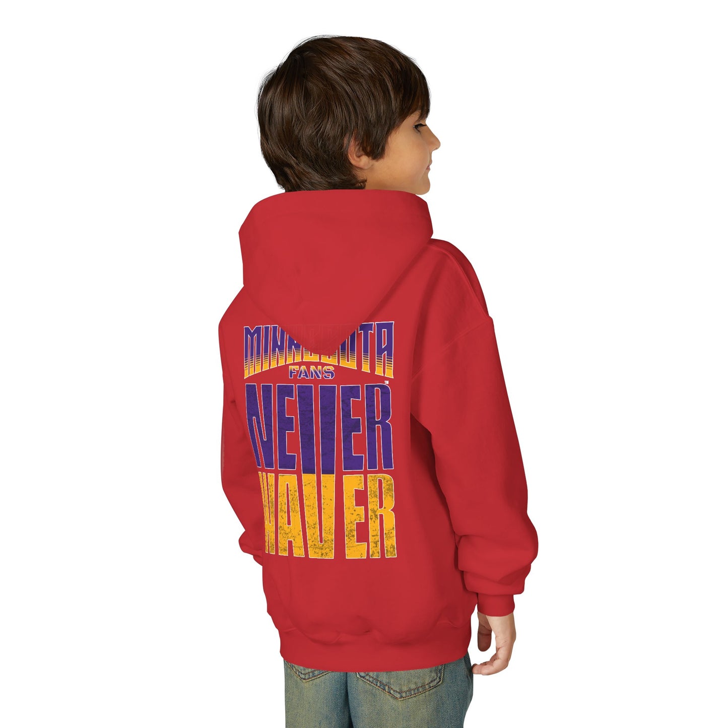Minnesota Fans Never Waver Youth Heavy Blend Hoodie Sweatshirt