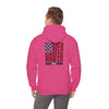Never Waver Stylized Flag DesighnPatriotic Unisex Heavy Blend Hoodie