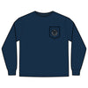 Unisex Long Sleeve Pocket T-Shirt - Never Waver PAPA Because Grandpa Is For Old Guys Design