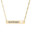 You Never Waver Bar Necklace with Cutout Heart
