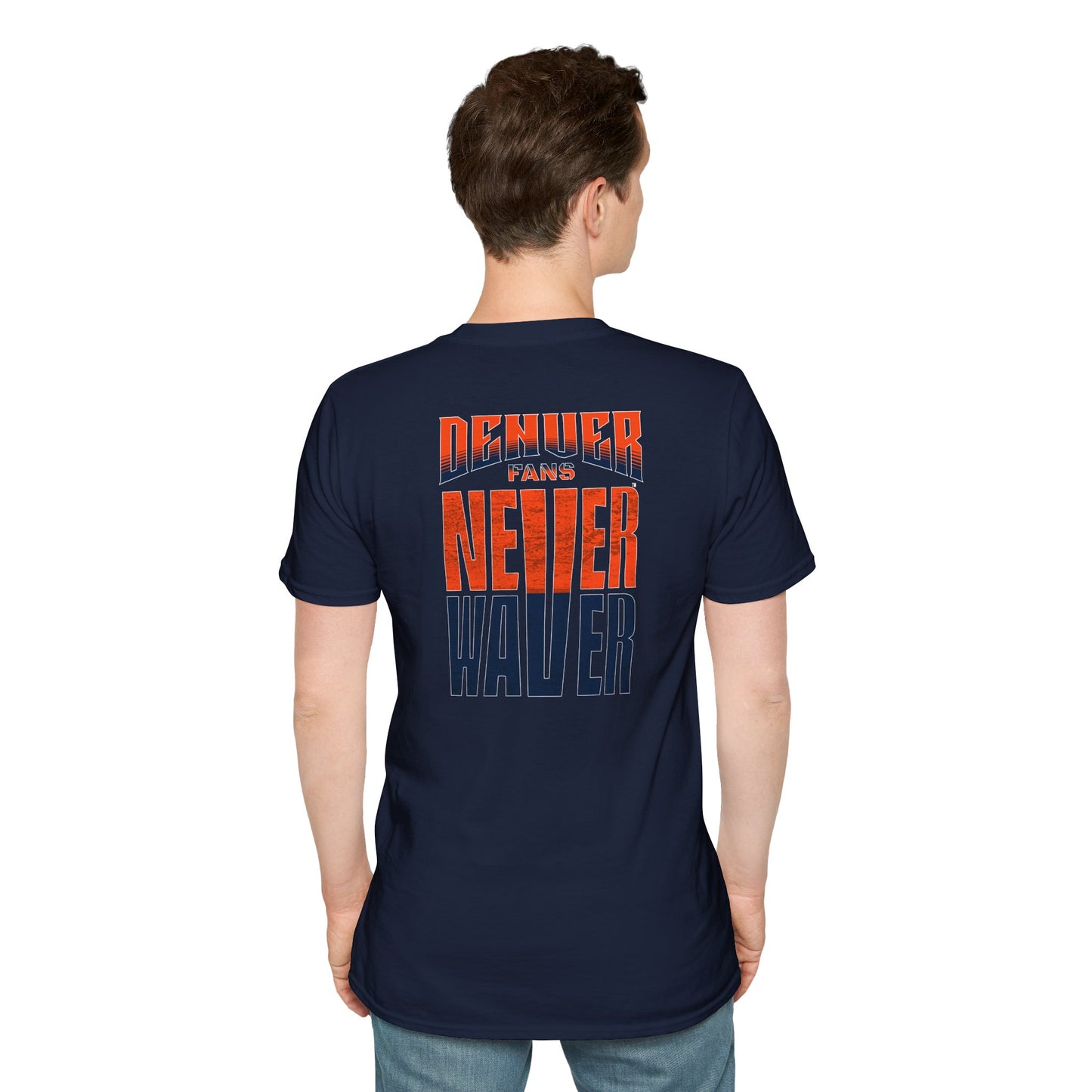 Denver Fans Never Waver Unisex Softstyle T-Shirt