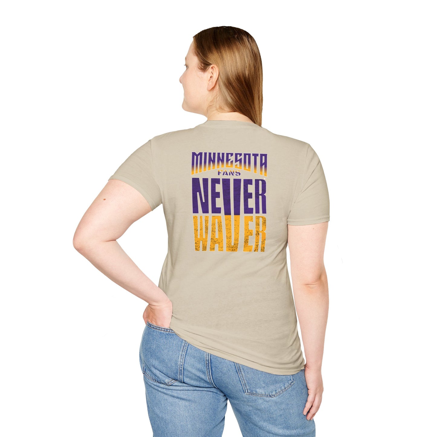 Minnesota Fans Never Waver Unisex Softstyle T-Shirt
