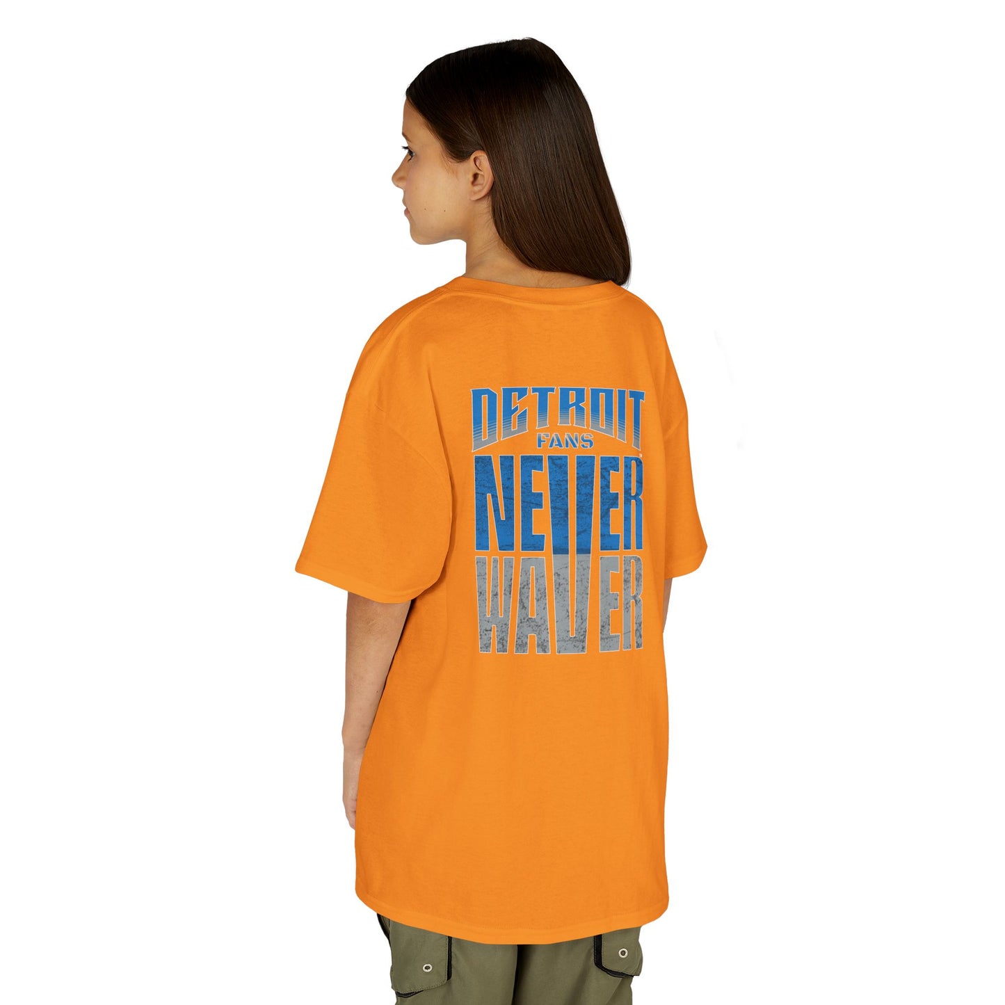 Detroit Fans Never Waver Kids Heavy Cotton™ Tee