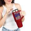 Dallas Fans Never Waver W-Leopard Football Insulated Travel Mug, 40oz