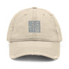 Distressed Dad Hat with 'Never Waver' Embroidery - Casual Style for Everyday Adventures by Printify