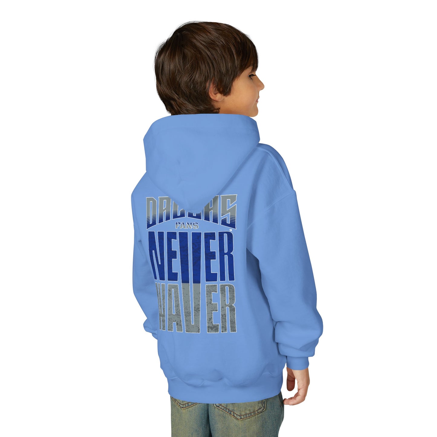 Dallas Fans Never Waver Youth Heavy Blend Hoodie Sweatshirt