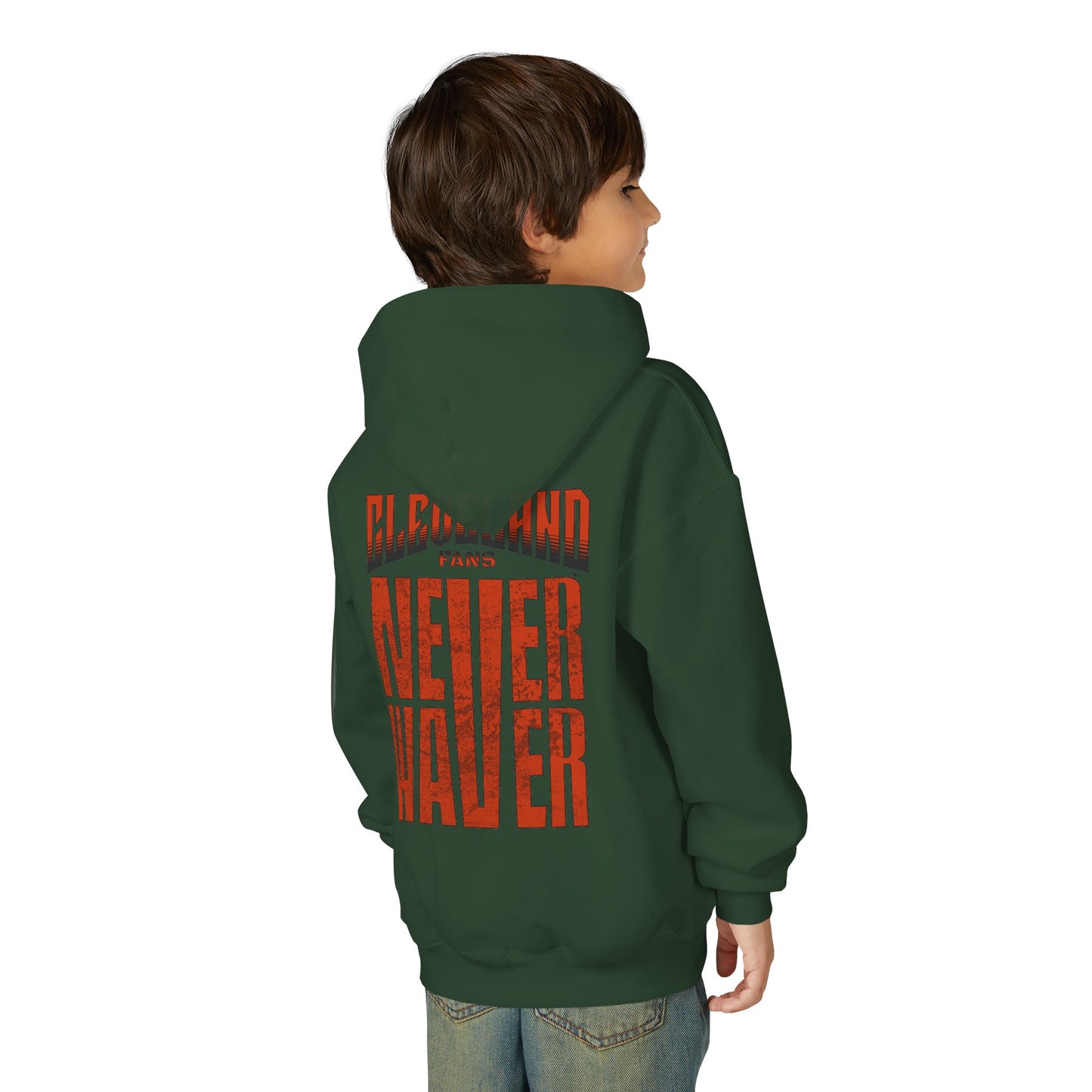 Cleveland Fans Never Waver Youth Heavy Blend Hooded Sweatshirt