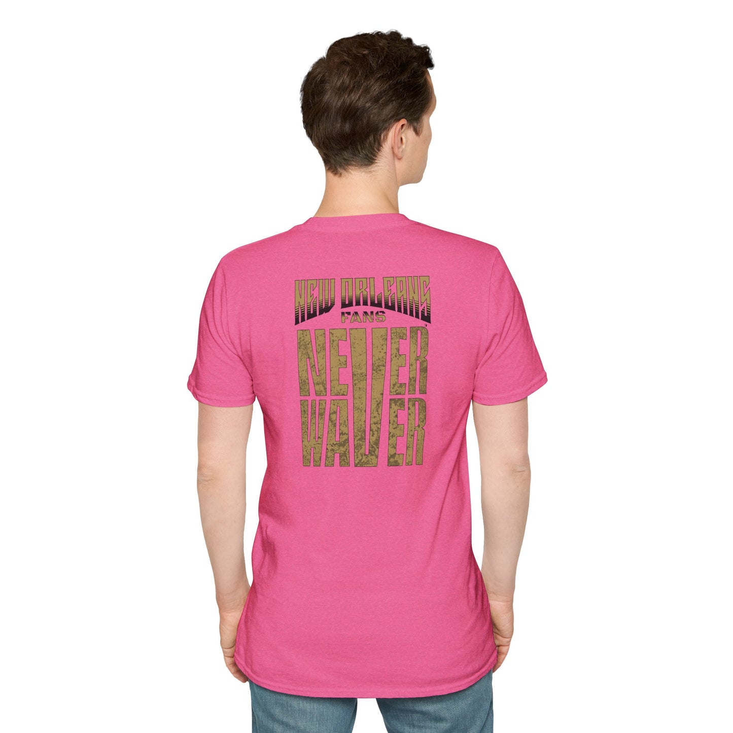 New Orleans Fans Never Waver Unisex Softstyle T-Shirt