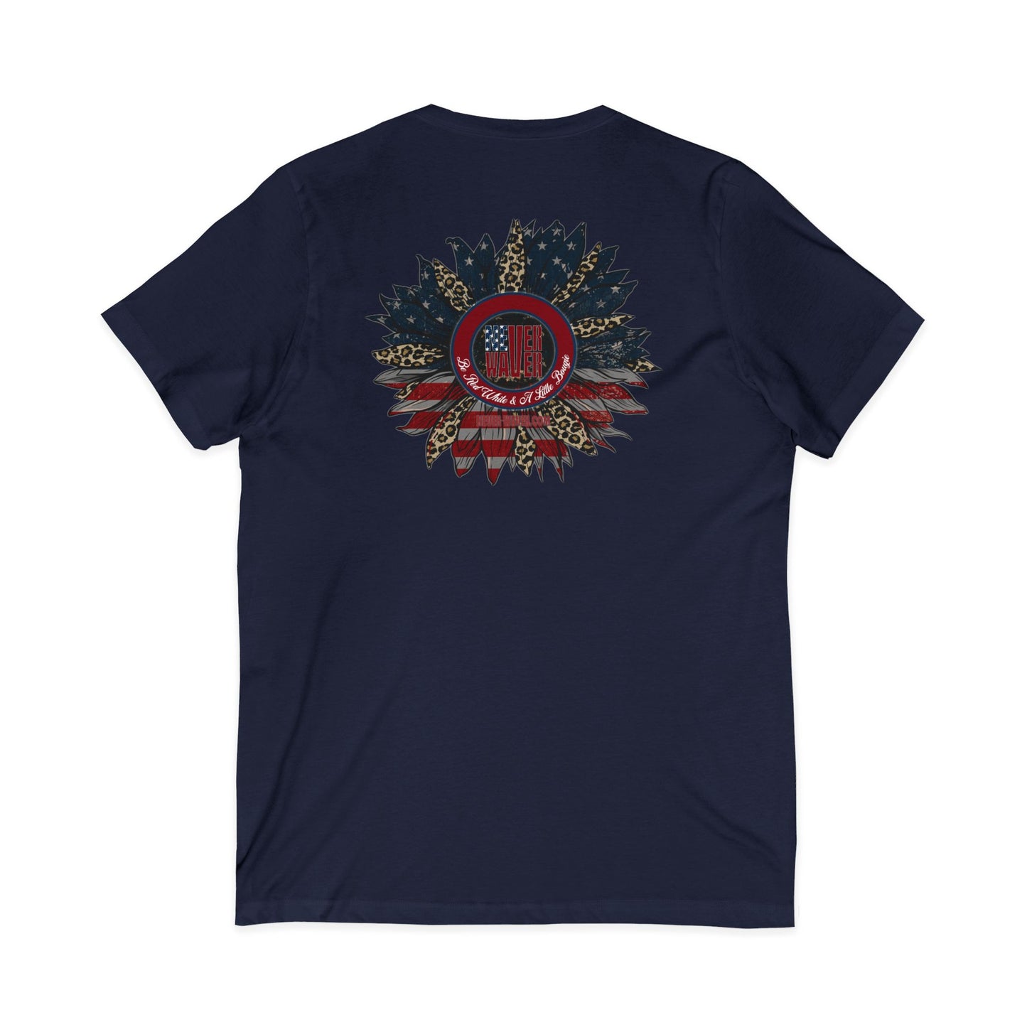 Never Waver Be Red White and A little Bougie T-Shirt Unisex V-Neck Tee