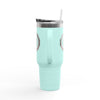 Never Waver 40oz Insulated Travel Mug — "Kick Fear in the Teeth"
