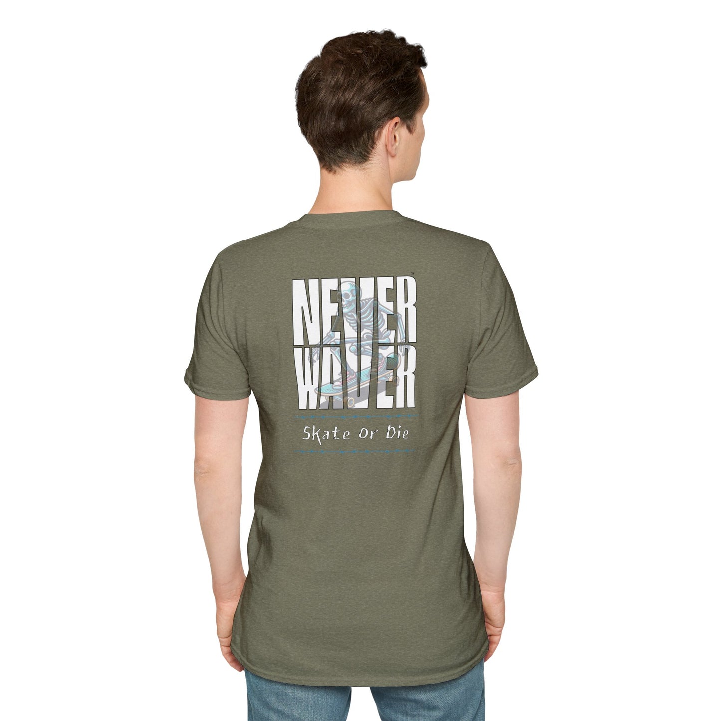 Never Waver Skate or Die Unisex Softstyle T-Shirt
