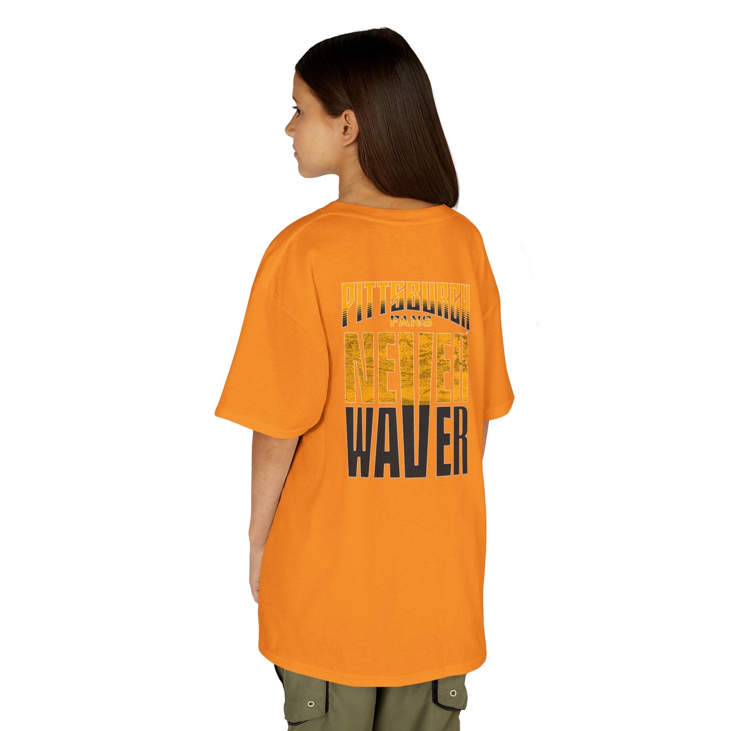 Pittsburgh Fans Never Waver Kids Heavy Cotton™ Tee