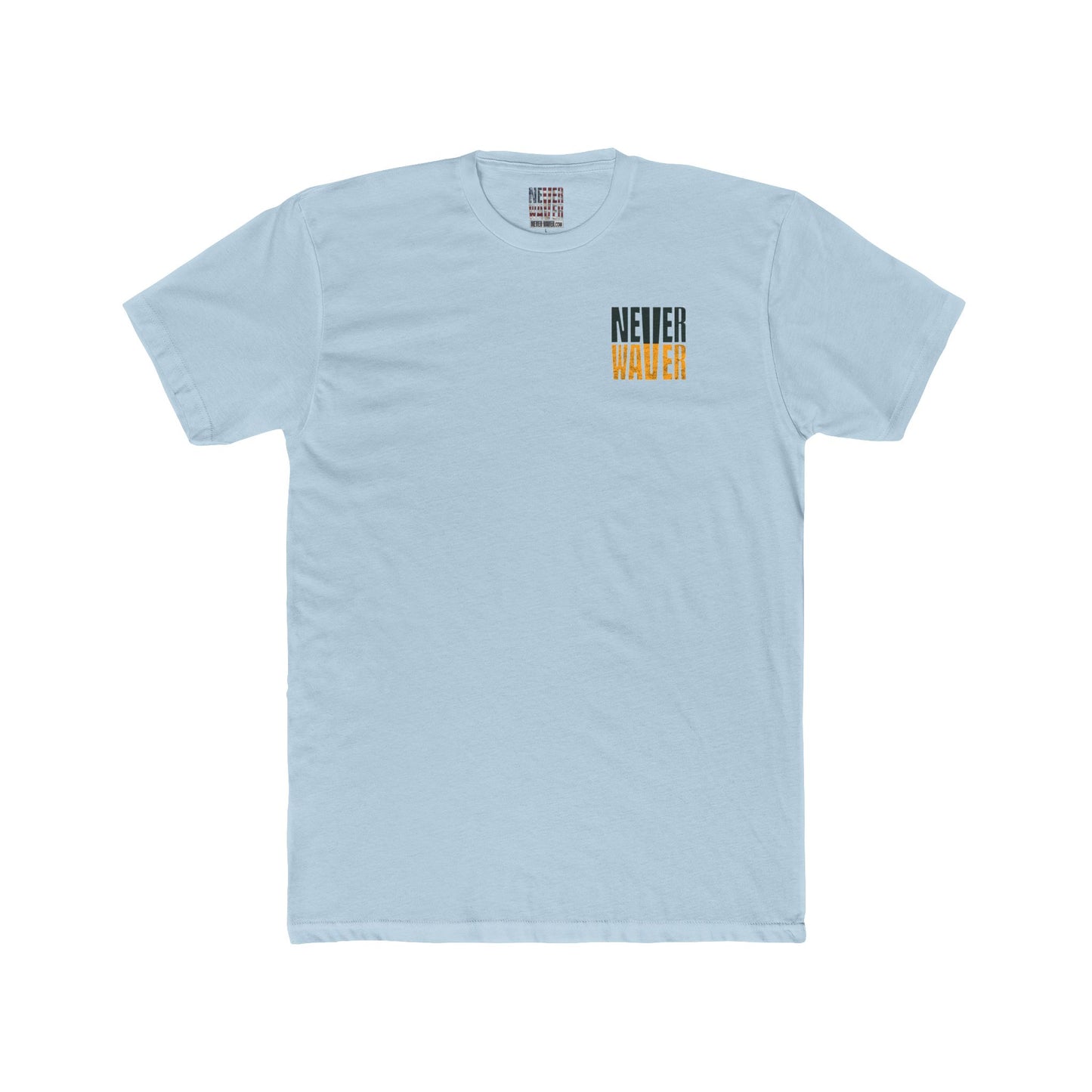 Green Bay Fans  Never Waver Unisex Cotton Crew Tee