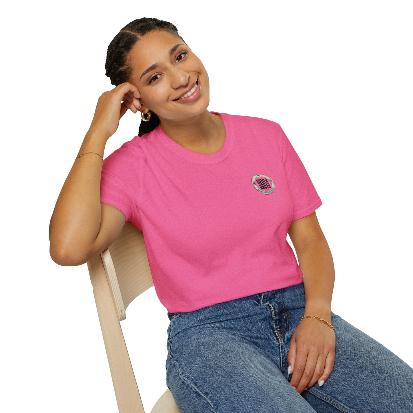 Never Waver Champagne Made Me Do It? Unisex Soft style T-Shirt