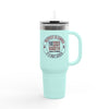 Respect Is Earned 40oz Insulated Travel Mug — Motivational Stainless Tumbler for Commuting & Gym