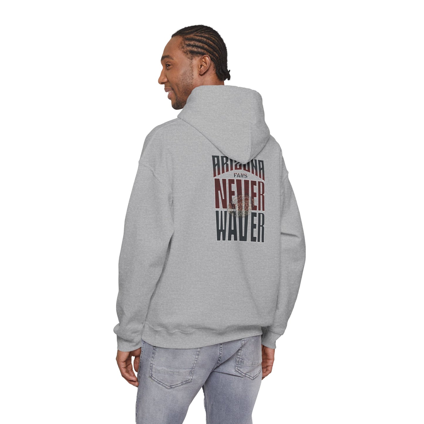 Arizona Fans Never Waver Design | Casual Comfort for Fans | Unisex Heavy Blend Hoodie