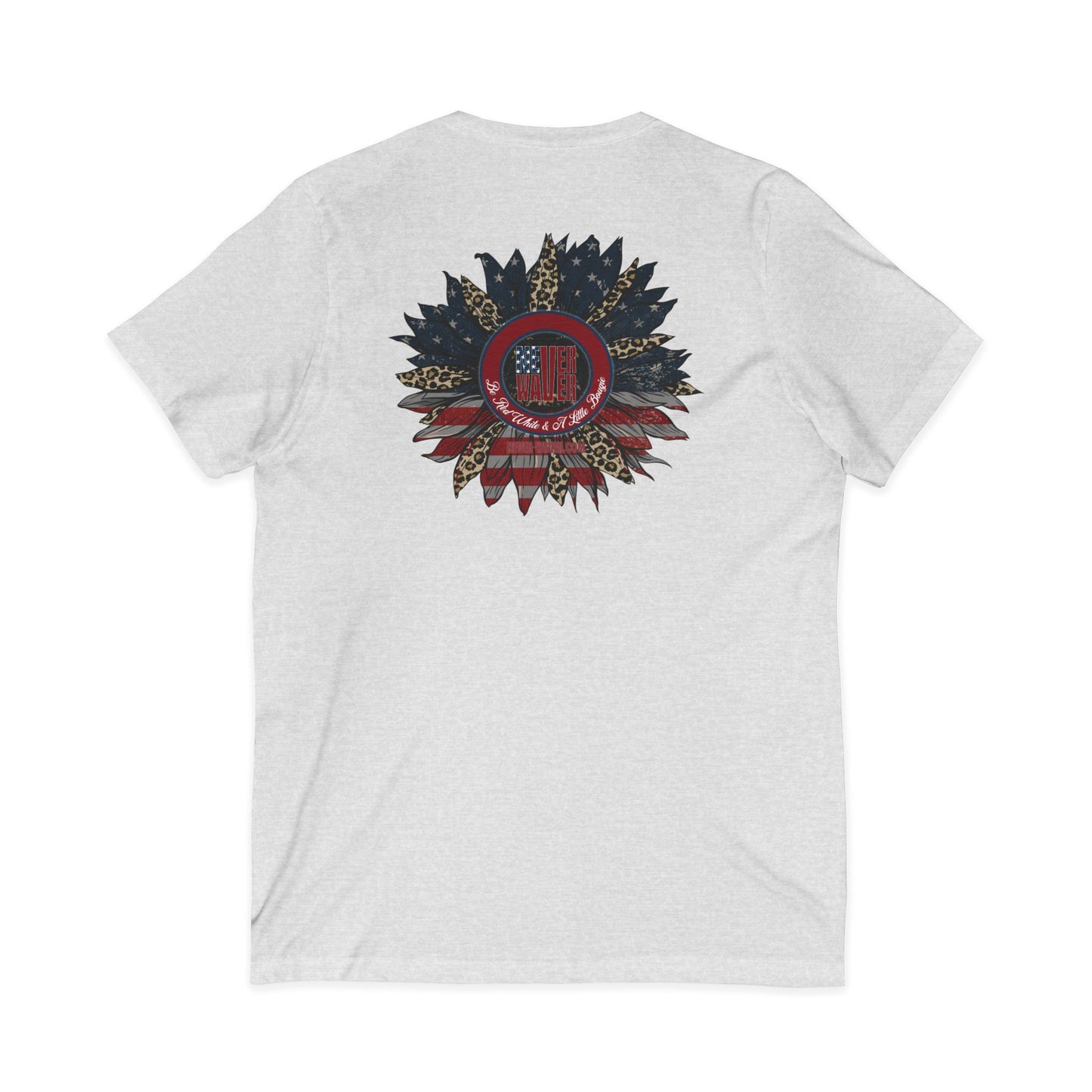 Never Waver Be Red White and A little Bougie T-Shirt Unisex V-Neck Tee