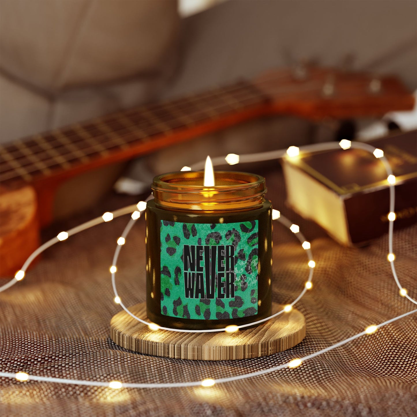 Never Waver Wild Vibes Scented Candles, Coconut Apricot Wax, Eco-Friendly Aromatherapy, Unique Home Decor, Gift for Her, Relaxation Gift