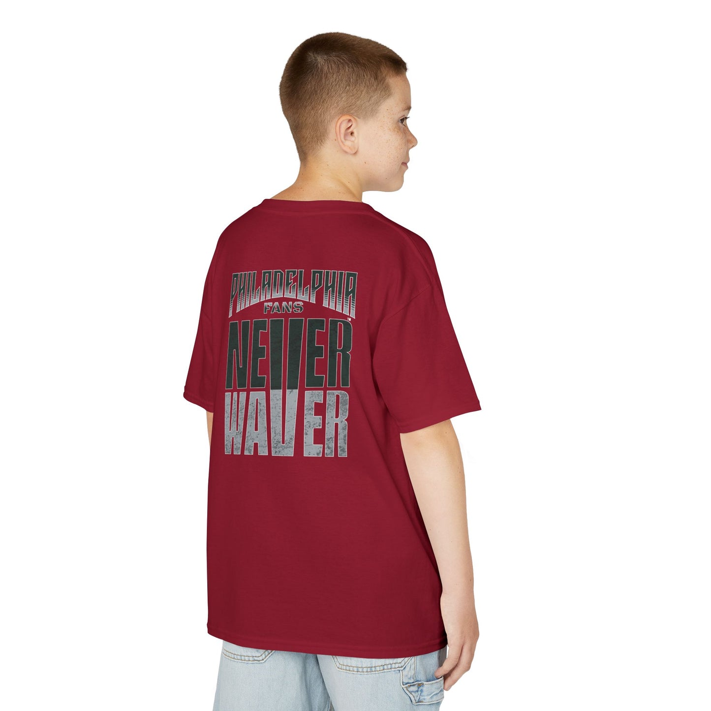 Philadelphia Fans Never Waver Kids Heavy Cotton™ Tee