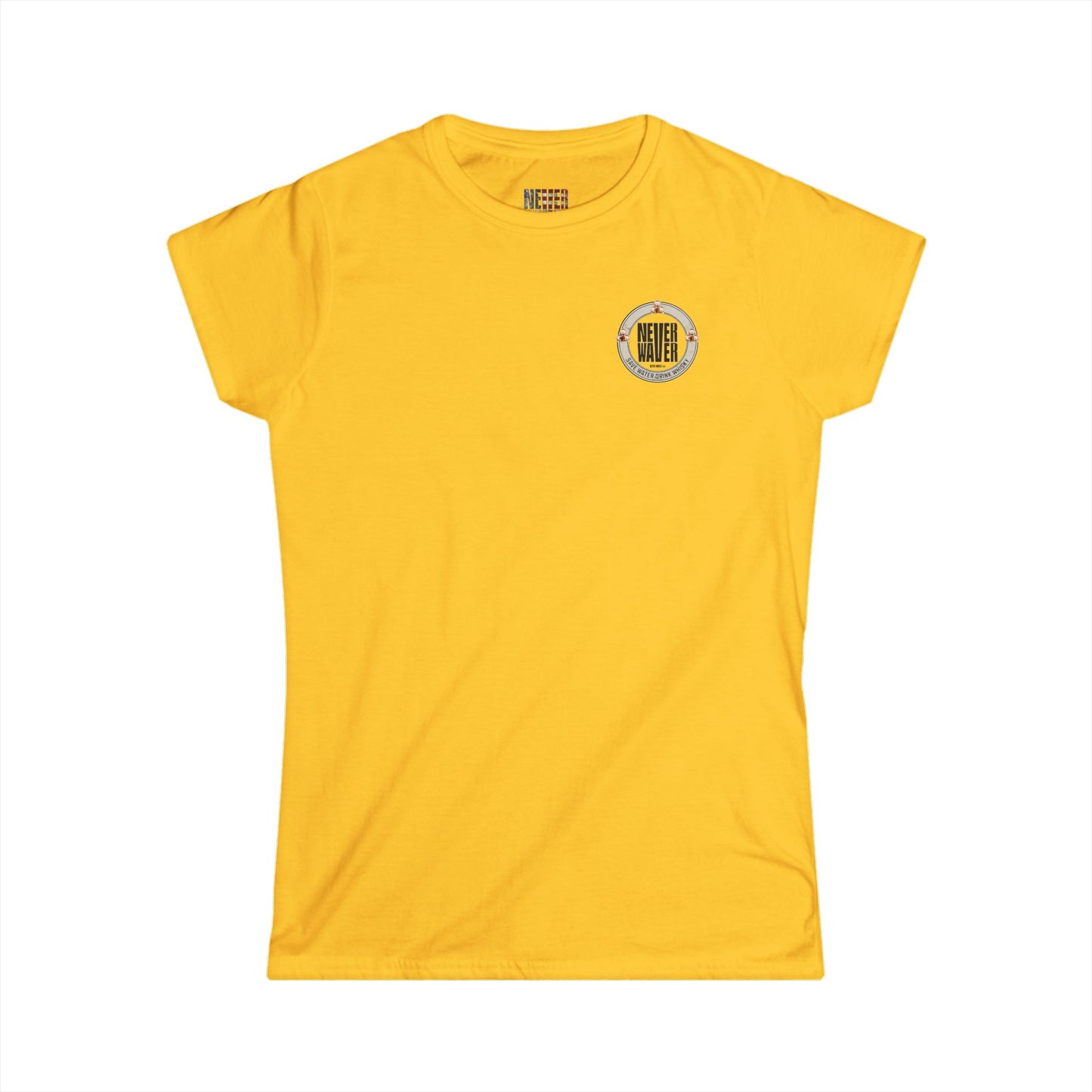 Never Waver Save Water, Drink Whisky Women's Soft Style Tee