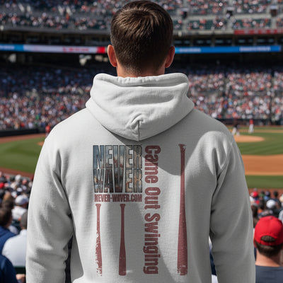 Never Waver — 'Came Out Swinging' Motivational Graphic Hoodie