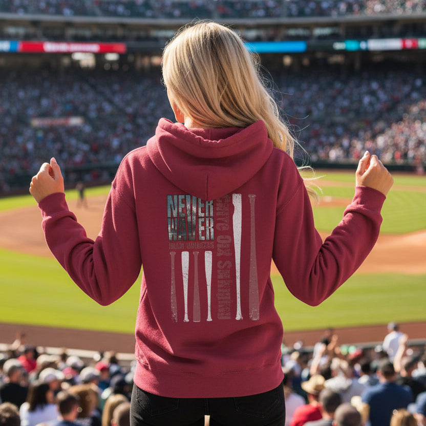 Never Waver — 'Came Out Swinging' Motivational Graphic Hoodie